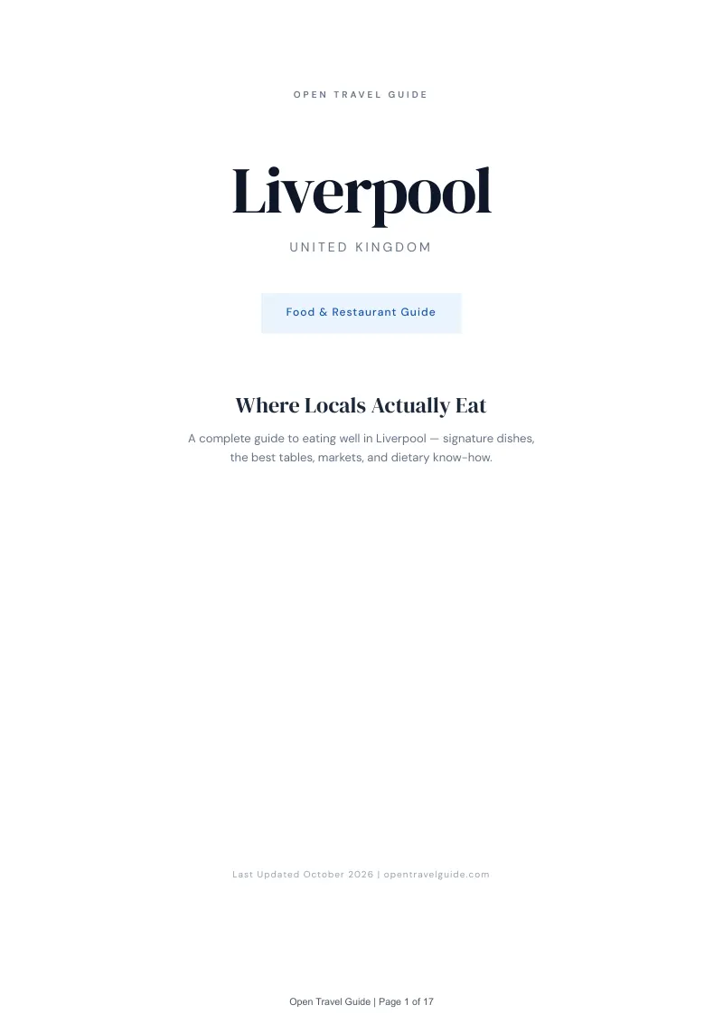 Liverpool Food & Restaurant Guide: Cover