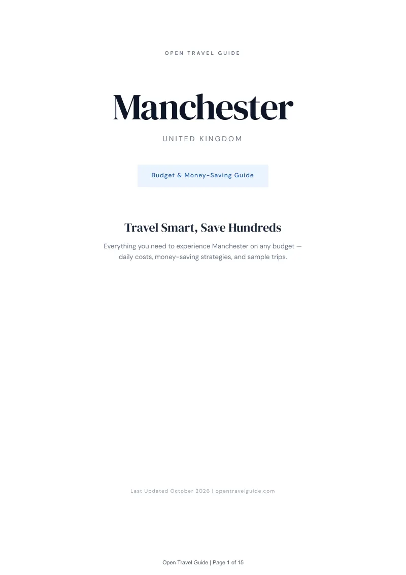Manchester Budget & Money-Saving Guide: Cover