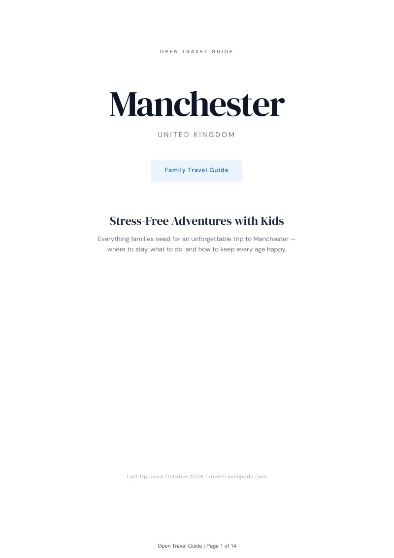 Manchester Family Travel Guide: Cover