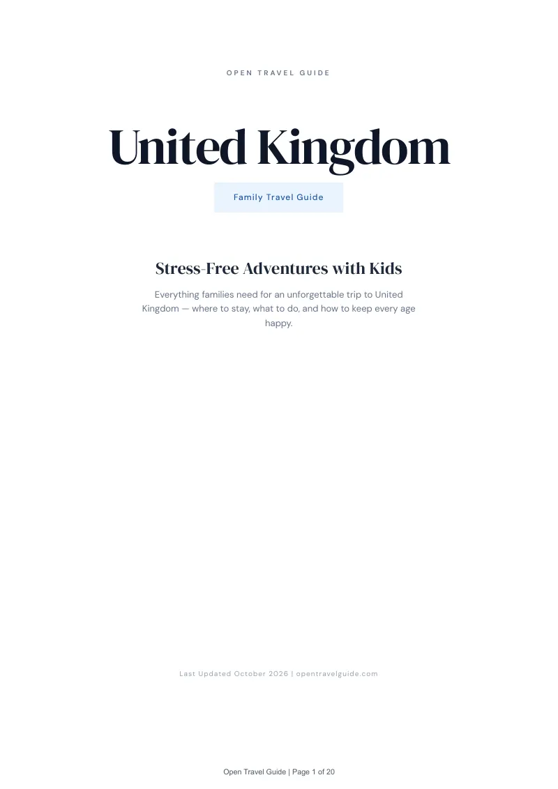 United Kingdom Family Travel Guide: Cover