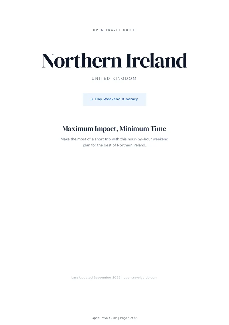 Northern Ireland Complete Travel Bundle: 3-day itinerary · Cover
