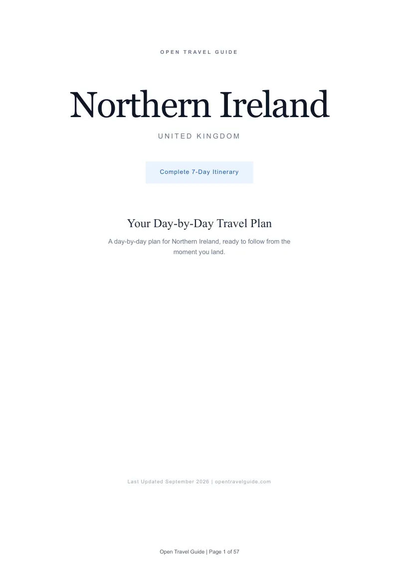 Northern Ireland Complete Travel Bundle: 7-day itinerary · Cover