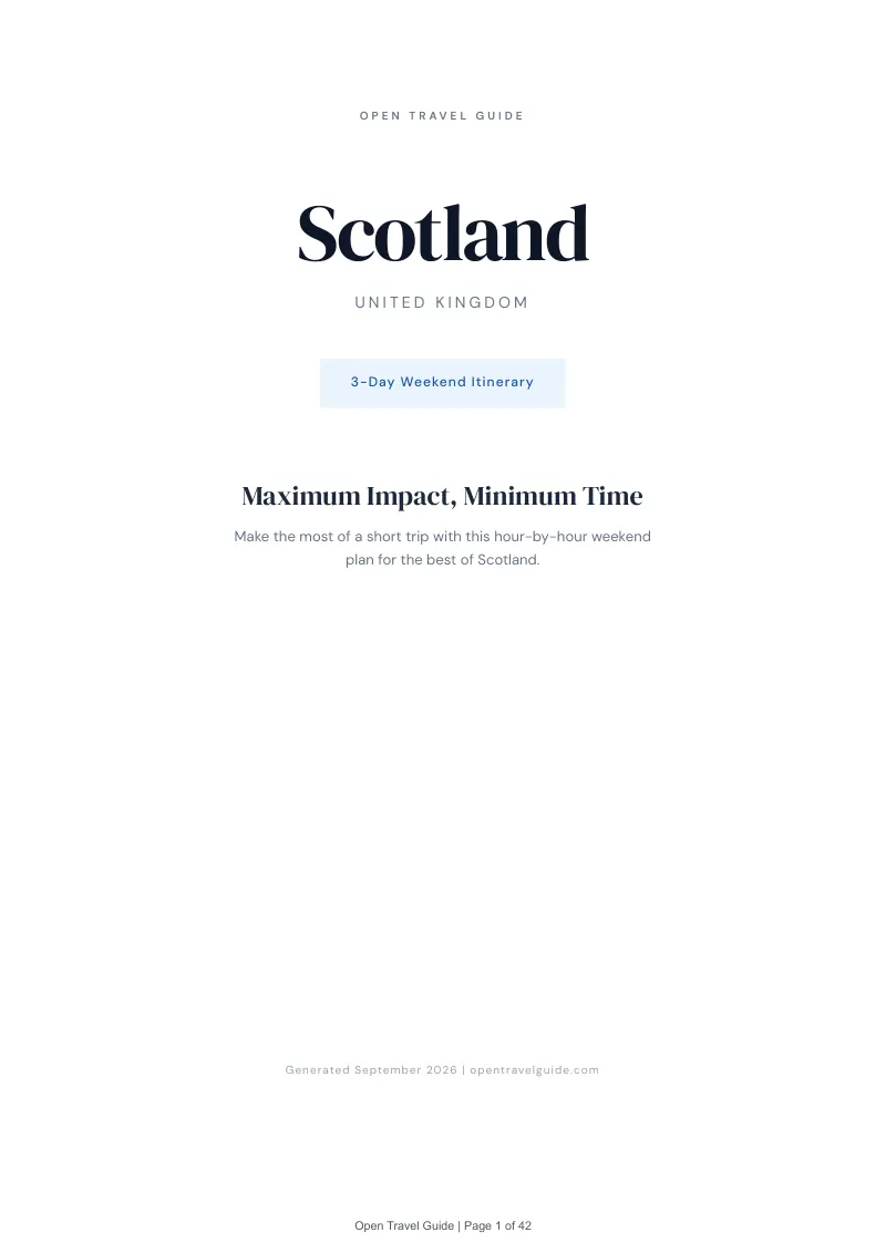 Scotland Complete Travel Bundle: 3-day itinerary · Cover