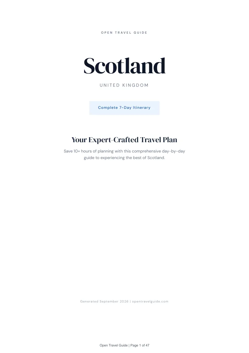 Scotland Complete Travel Bundle: 7-day itinerary · Cover