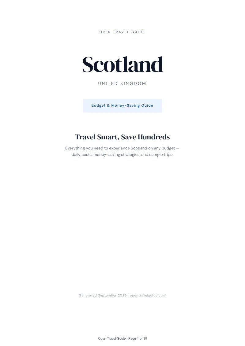 Scotland Complete Travel Bundle: Budget guide · Cover