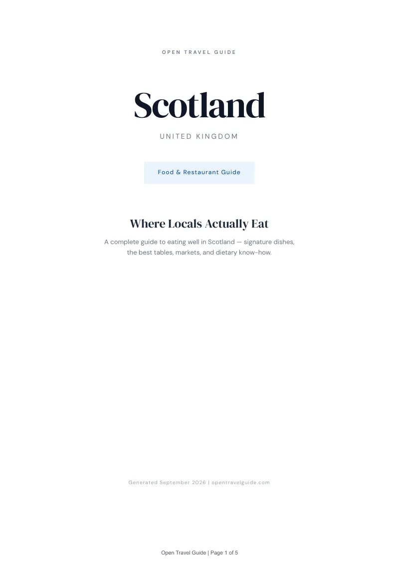 Scotland Complete Travel Bundle: Food guide · Cover