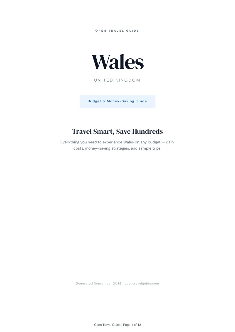 Wales Complete Travel Bundle: Budget guide · Cover