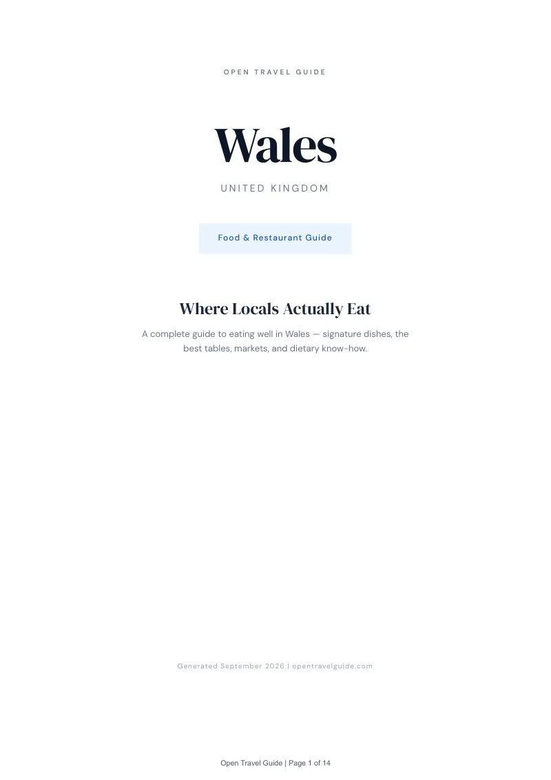 Wales Complete Travel Bundle: Food guide · Cover