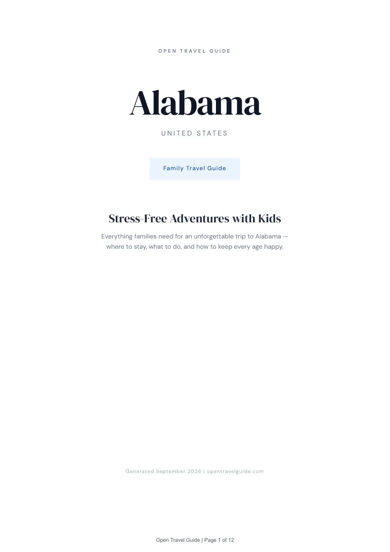 Alabama Complete Travel Bundle: Family guide · Cover