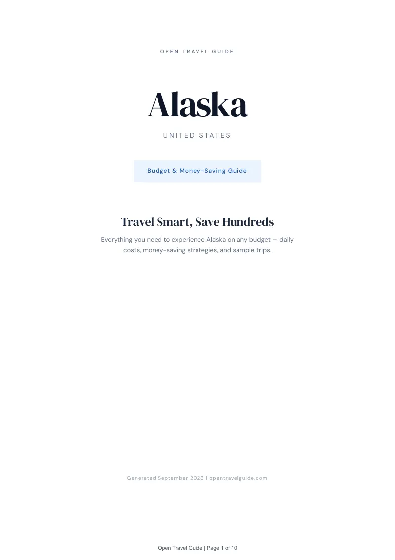 Alaska Complete Travel Bundle: Budget guide · Cover