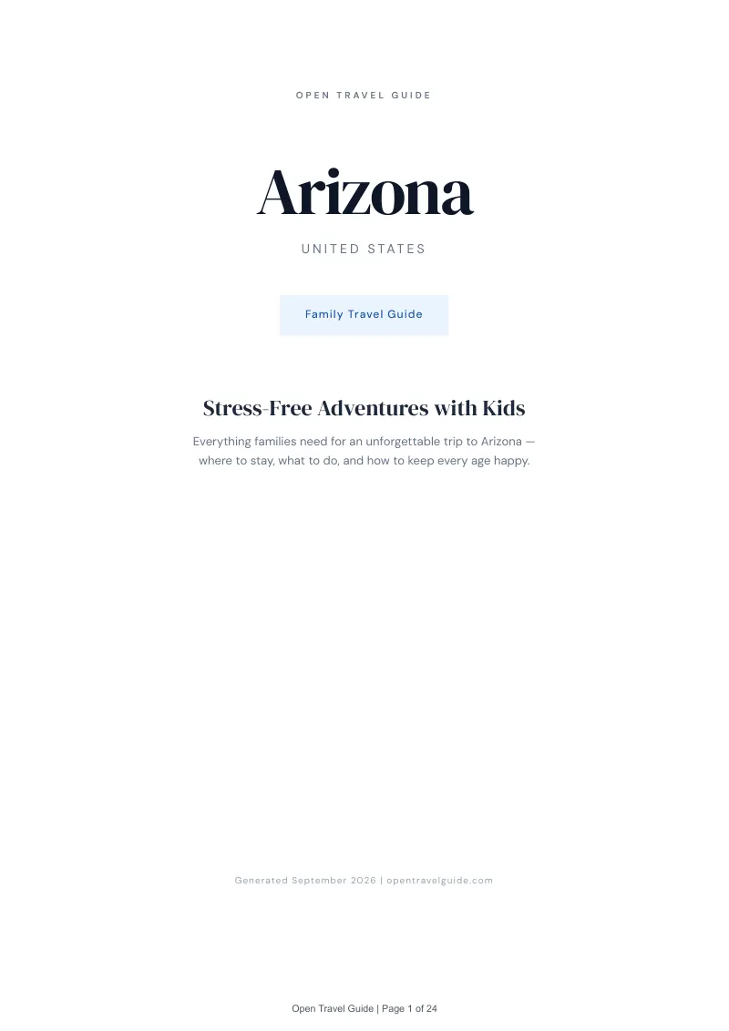Arizona Complete Travel Bundle: Family guide · Cover