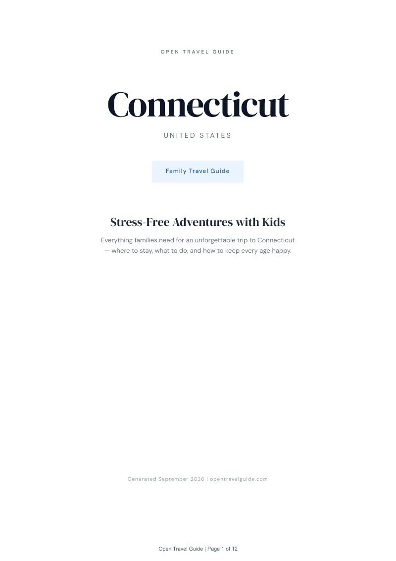 Connecticut Complete Travel Bundle: Family guide · Cover