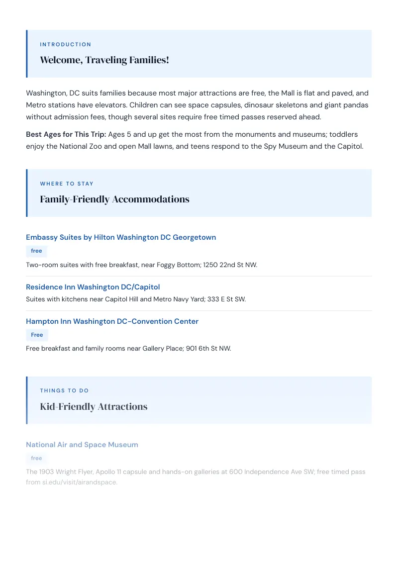 Washington Family Travel Guide: Kid-Friendly Attractions