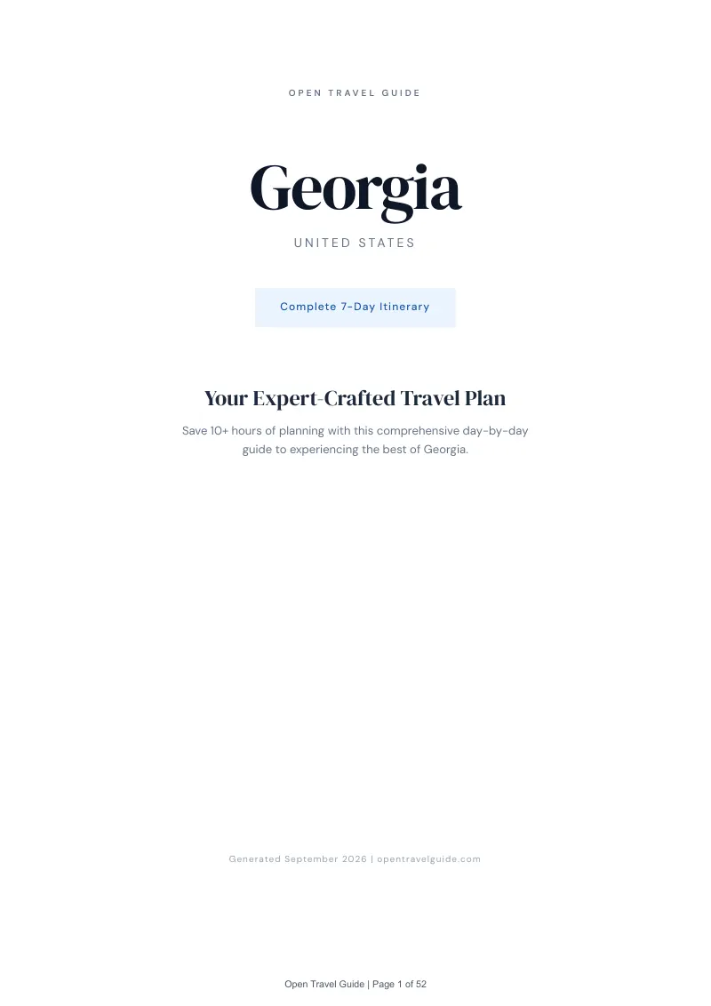 Georgia Complete Travel Bundle: 7-day itinerary · Cover