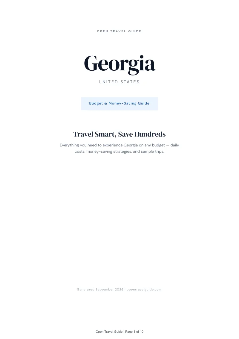 Georgia Complete Travel Bundle: Budget guide · Cover