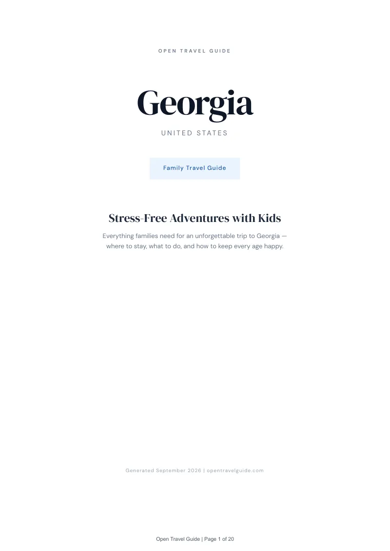 Georgia Complete Travel Bundle: Family guide · Cover