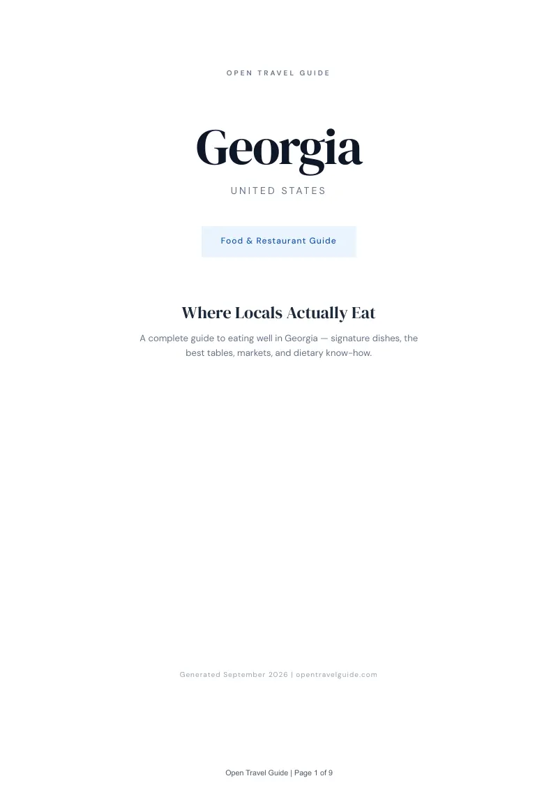 Georgia Complete Travel Bundle: Food guide · Cover