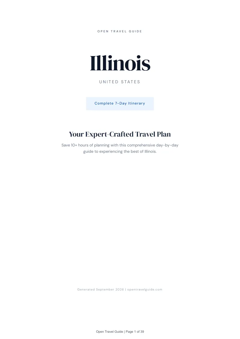 Illinois Complete Travel Bundle: 7-day itinerary · Cover