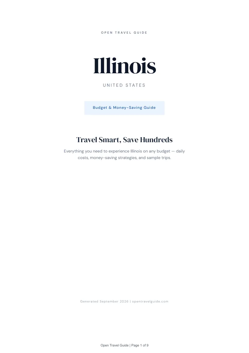 Illinois Complete Travel Bundle: Budget guide · Cover