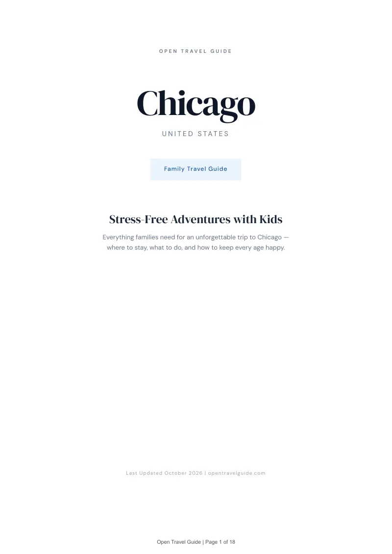 Chicago Family Travel Guide: Cover
