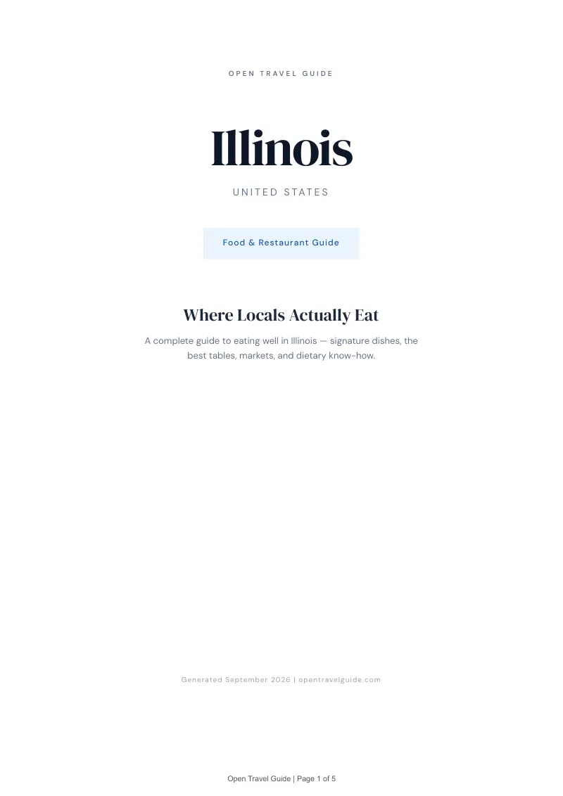 Illinois Complete Travel Bundle: Food guide · Cover
