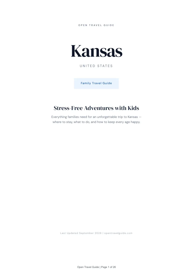Kansas Complete Travel Bundle: Family guide · Cover
