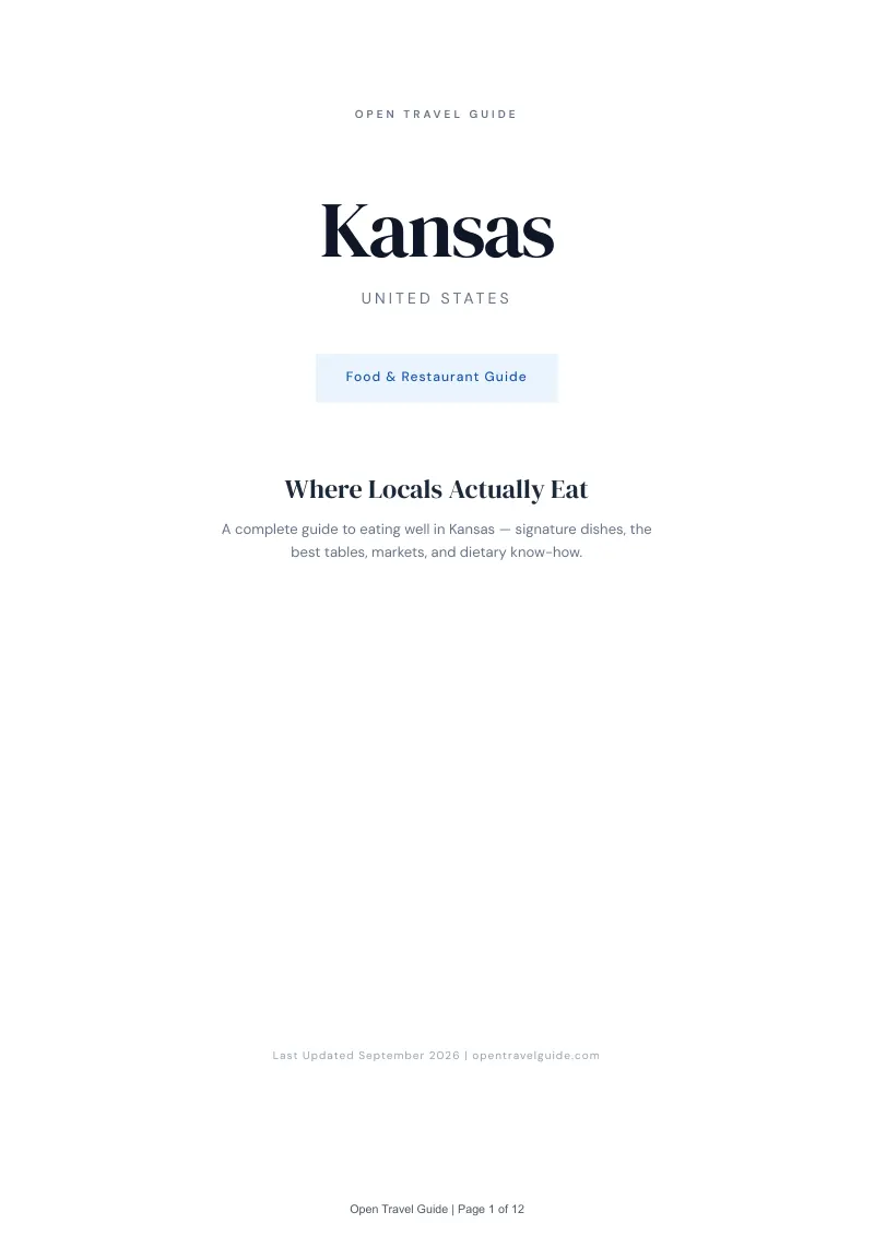 Kansas Complete Travel Bundle: Food guide · Cover