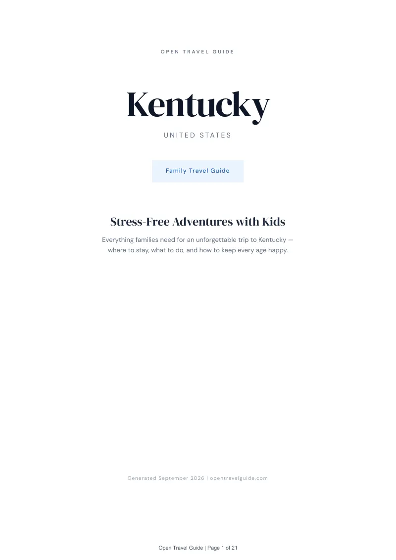 Kentucky Complete Travel Bundle: Family guide · Cover