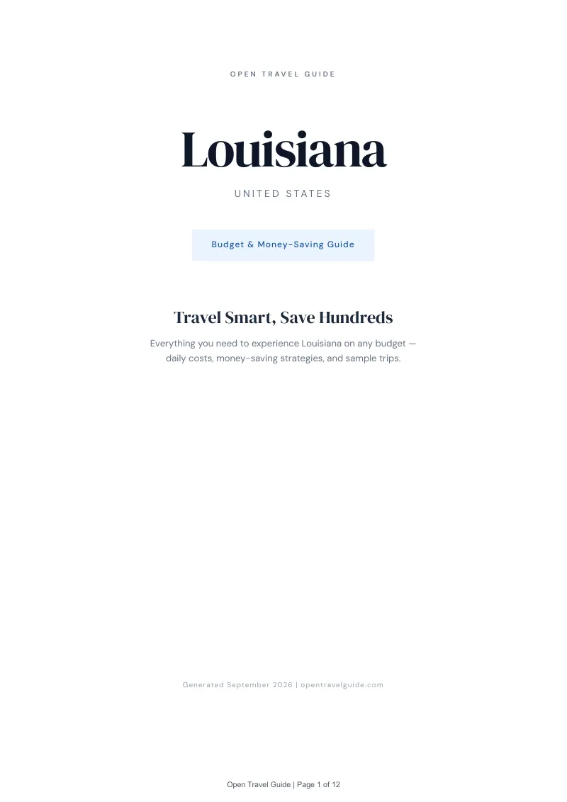 Louisiana Complete Travel Bundle: Budget guide · Cover