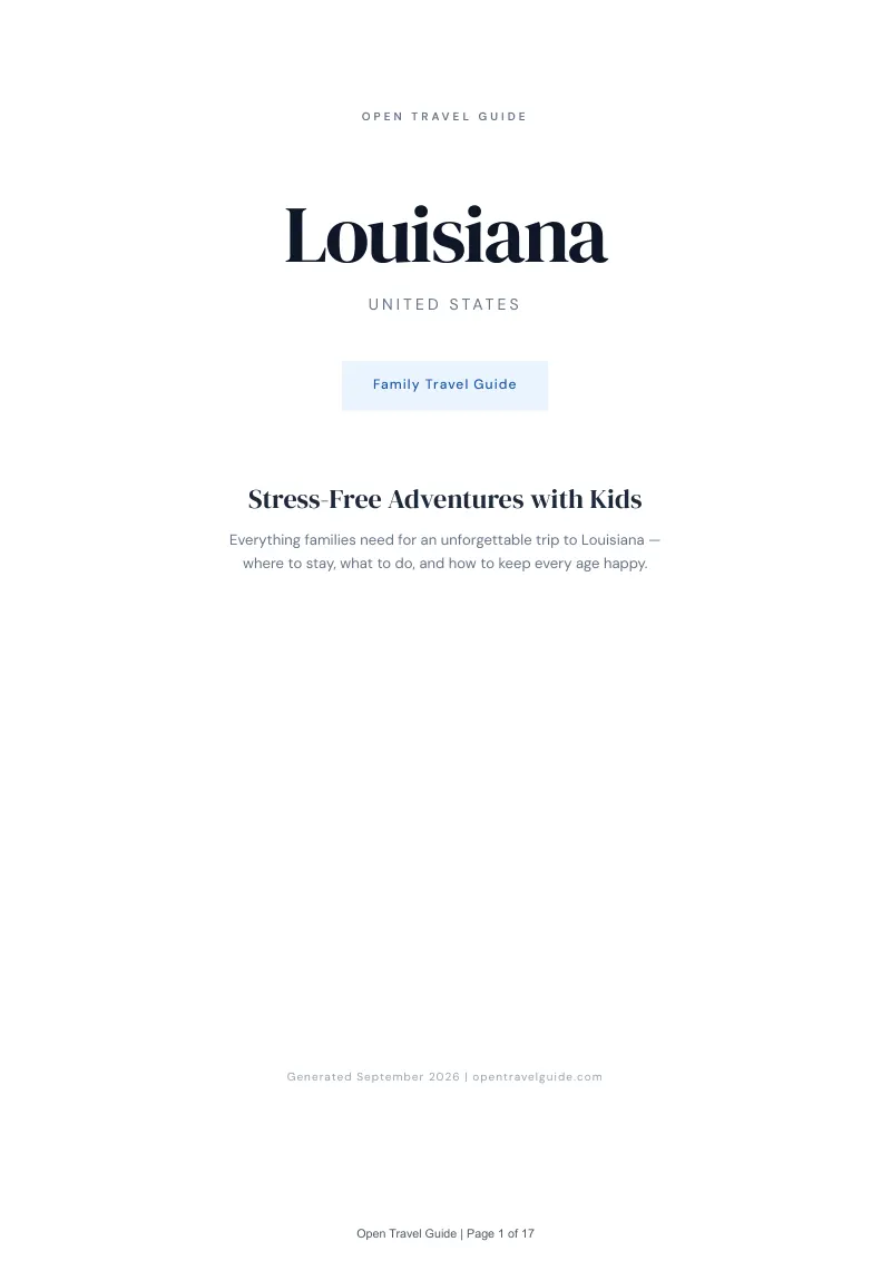 Louisiana Complete Travel Bundle: Family guide · Cover