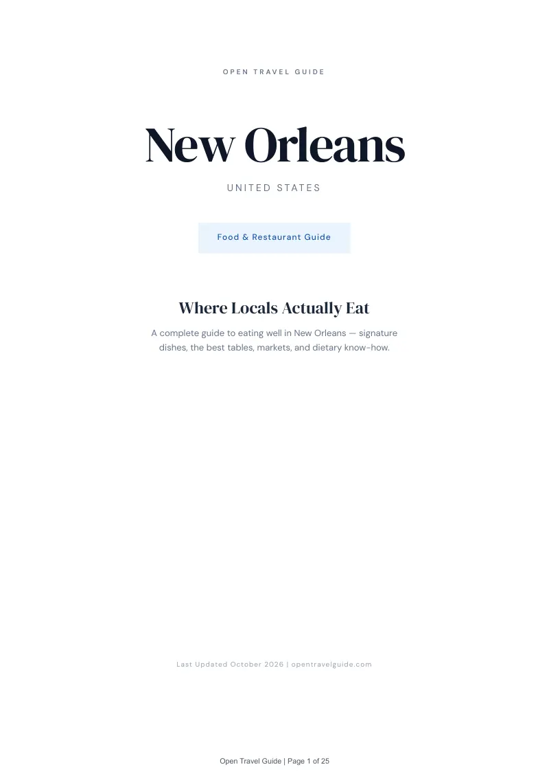 New Orleans Food & Restaurant Guide: Cover