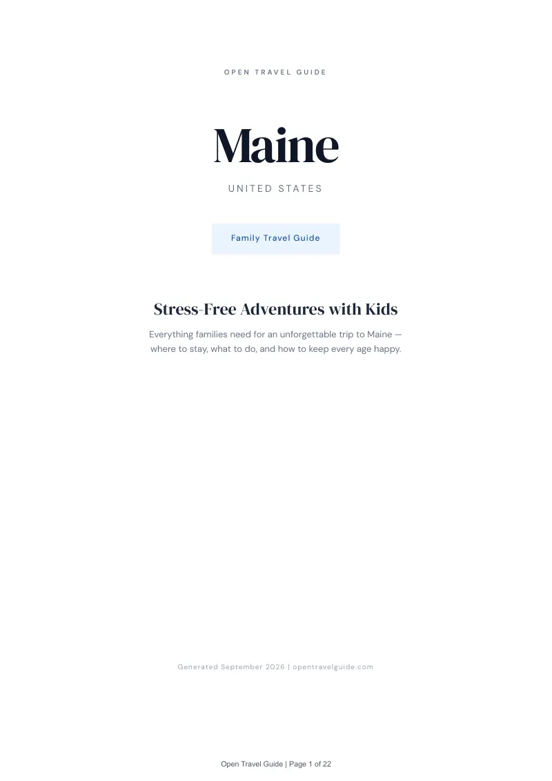Maine Complete Travel Bundle: Family guide · Cover