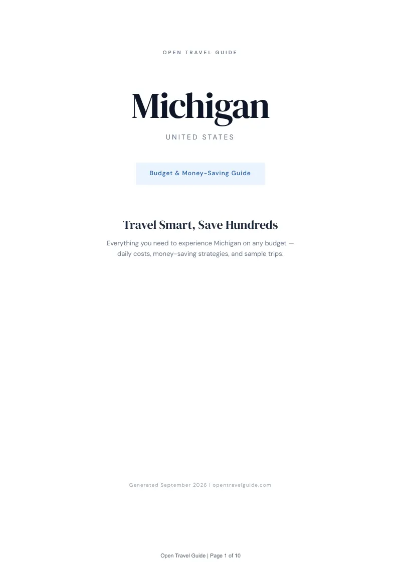 Michigan Complete Travel Bundle: Budget guide · Cover