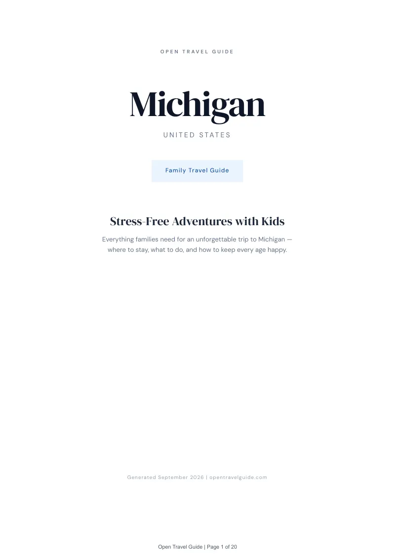 Michigan Complete Travel Bundle: Family guide · Cover