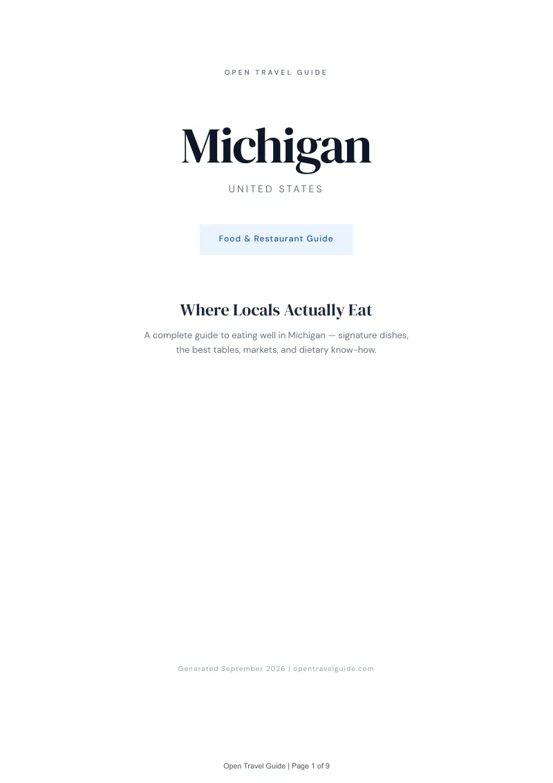 Michigan Complete Travel Bundle: Food guide · Cover