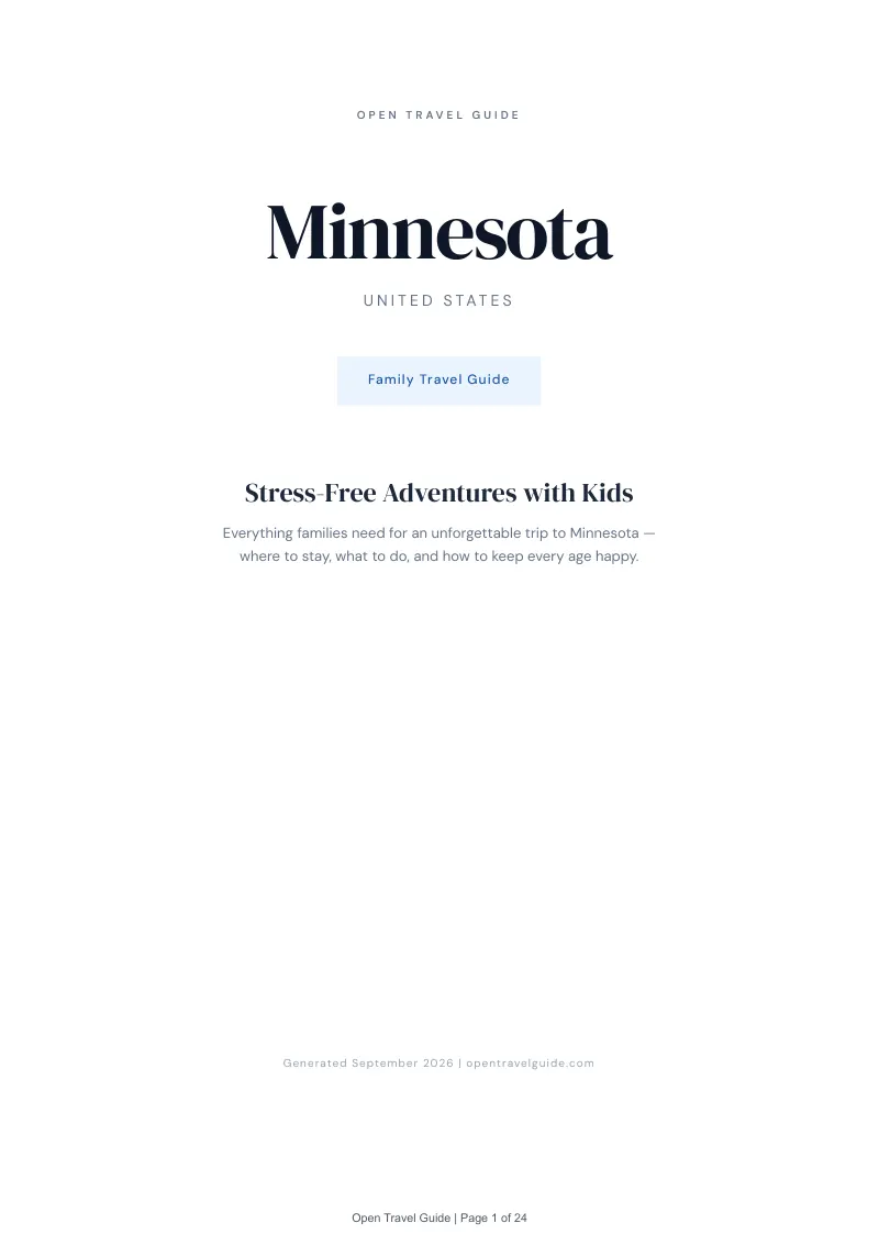 Minnesota Complete Travel Bundle: Family guide · Cover
