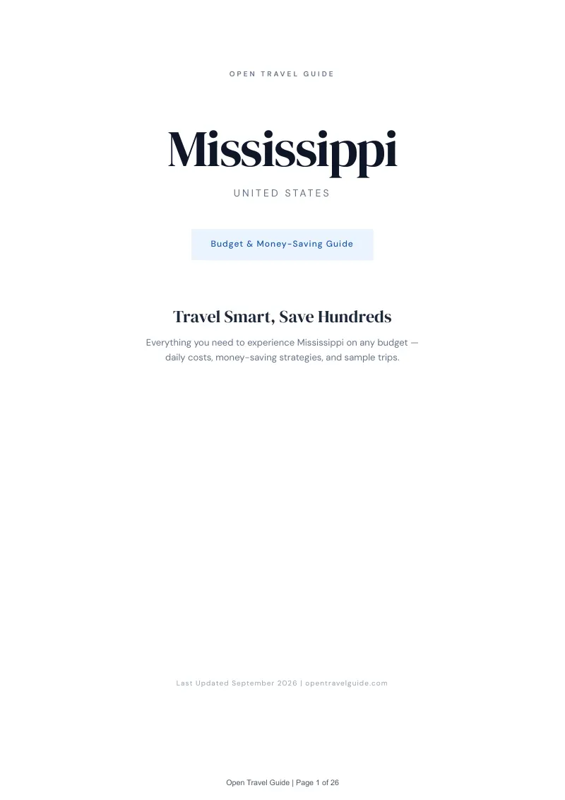 Mississippi Complete Travel Bundle: Budget guide · Cover