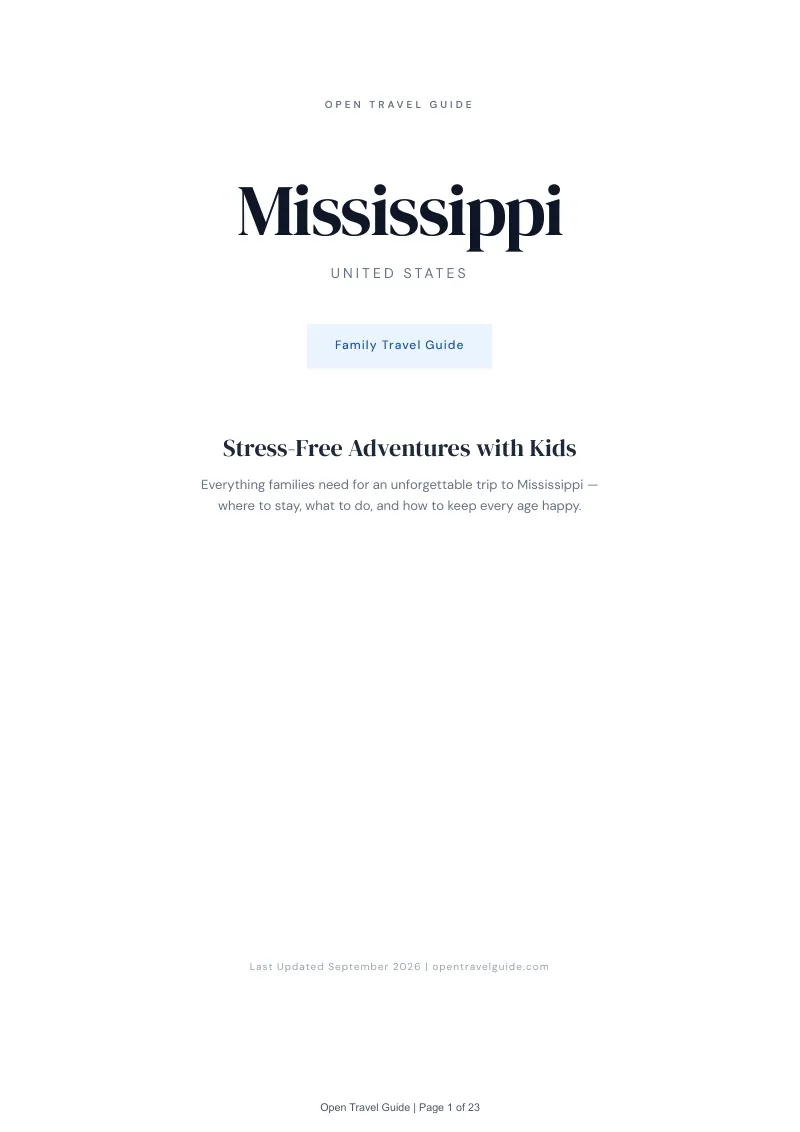 Mississippi Complete Travel Bundle: Family guide · Cover