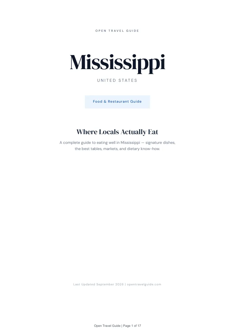 Mississippi Complete Travel Bundle: Food guide · Cover