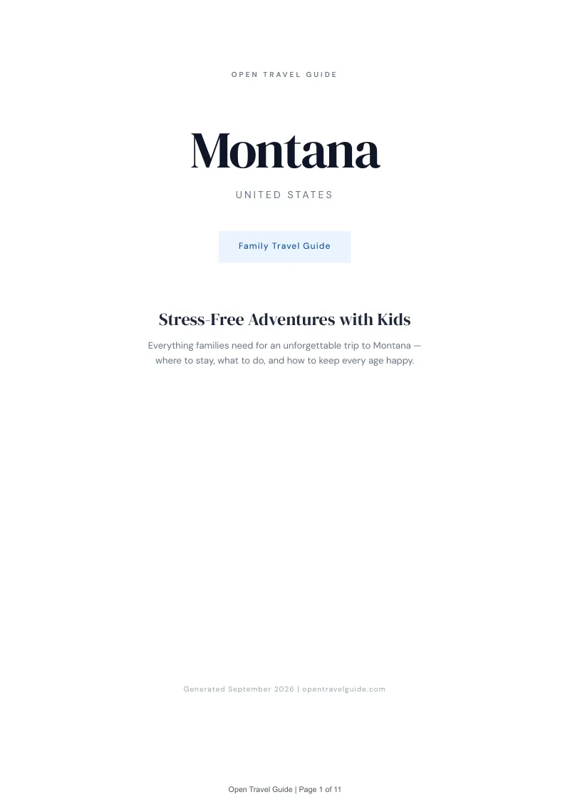 Montana Complete Travel Bundle: Family guide · Cover