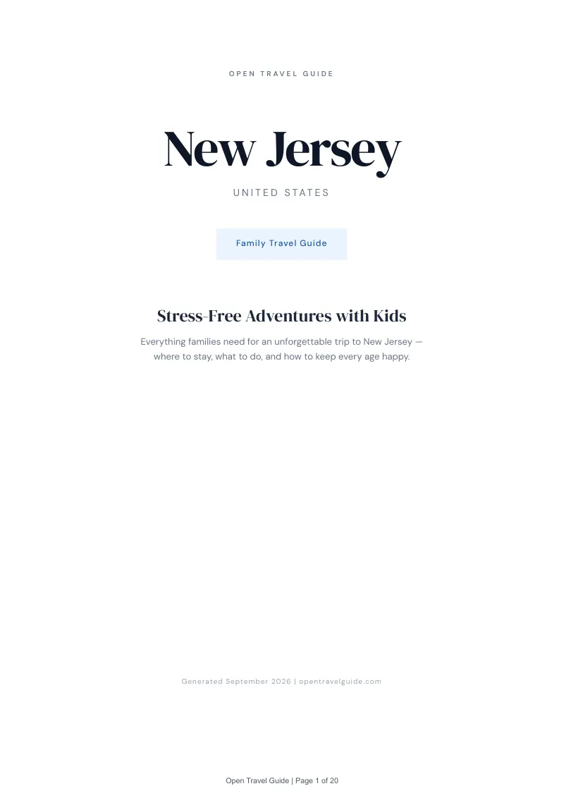New Jersey Complete Travel Bundle: Family guide · Cover