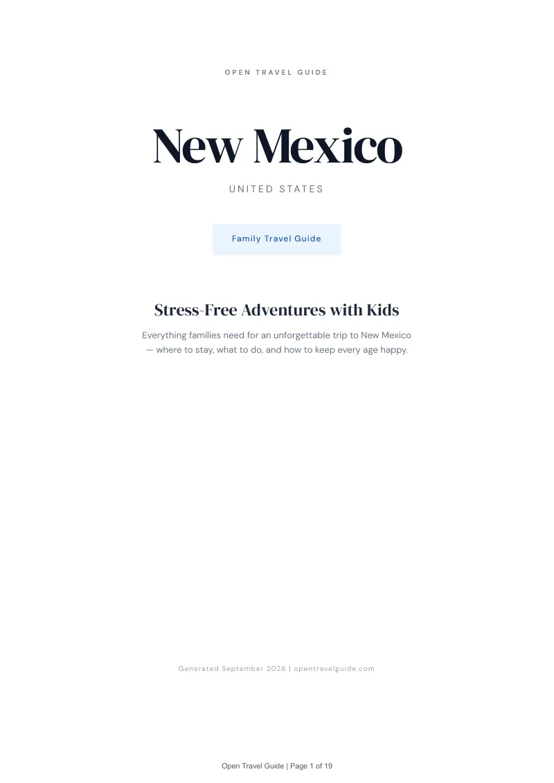New Mexico Complete Travel Bundle: Family guide · Cover