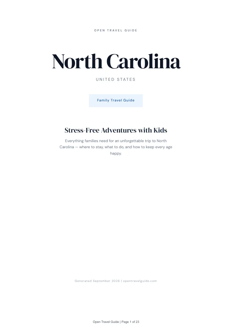 North Carolina Complete Travel Bundle: Family guide · Cover