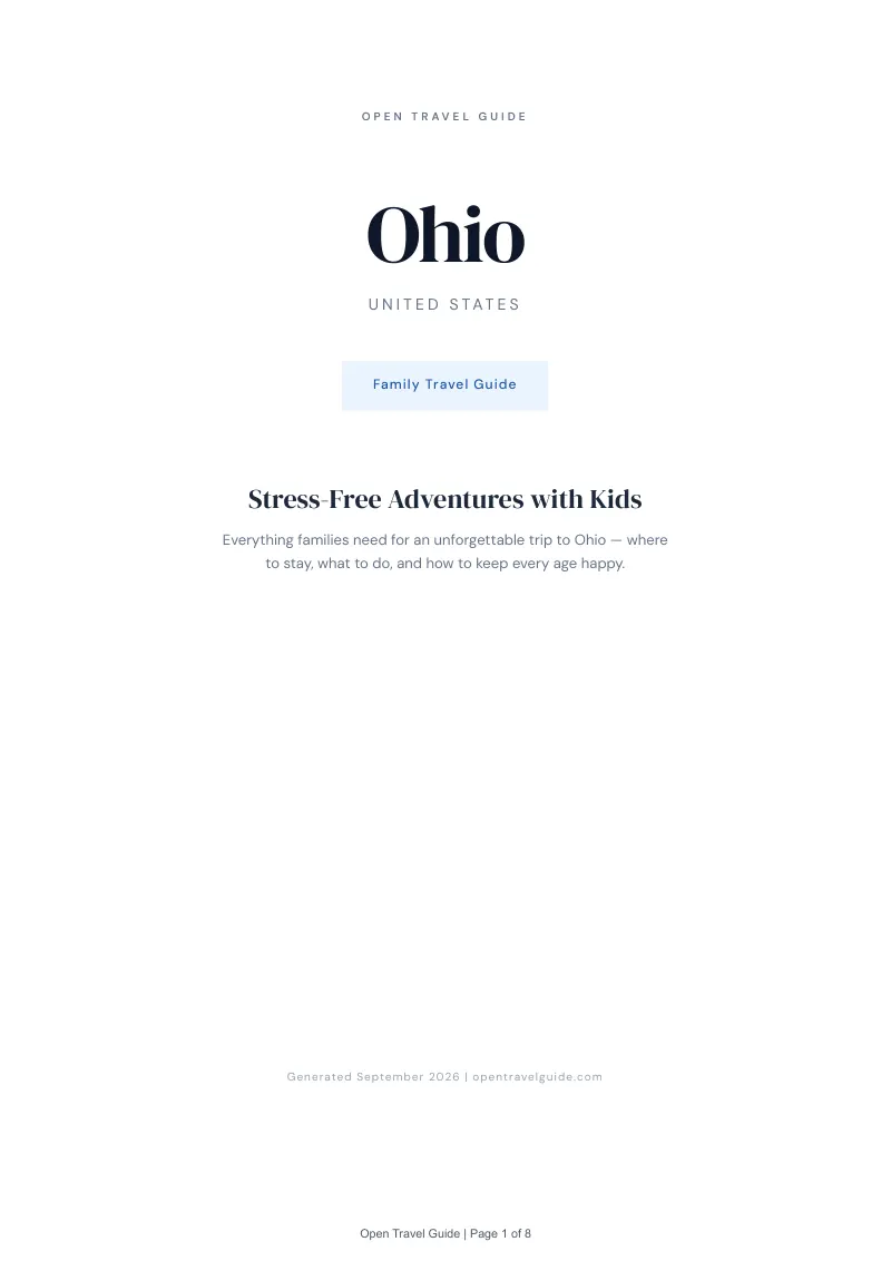 Ohio Complete Travel Bundle: Family guide · Cover