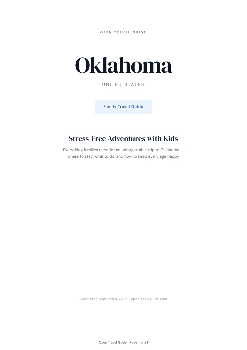 Oklahoma Complete Travel Bundle: Family guide · Cover