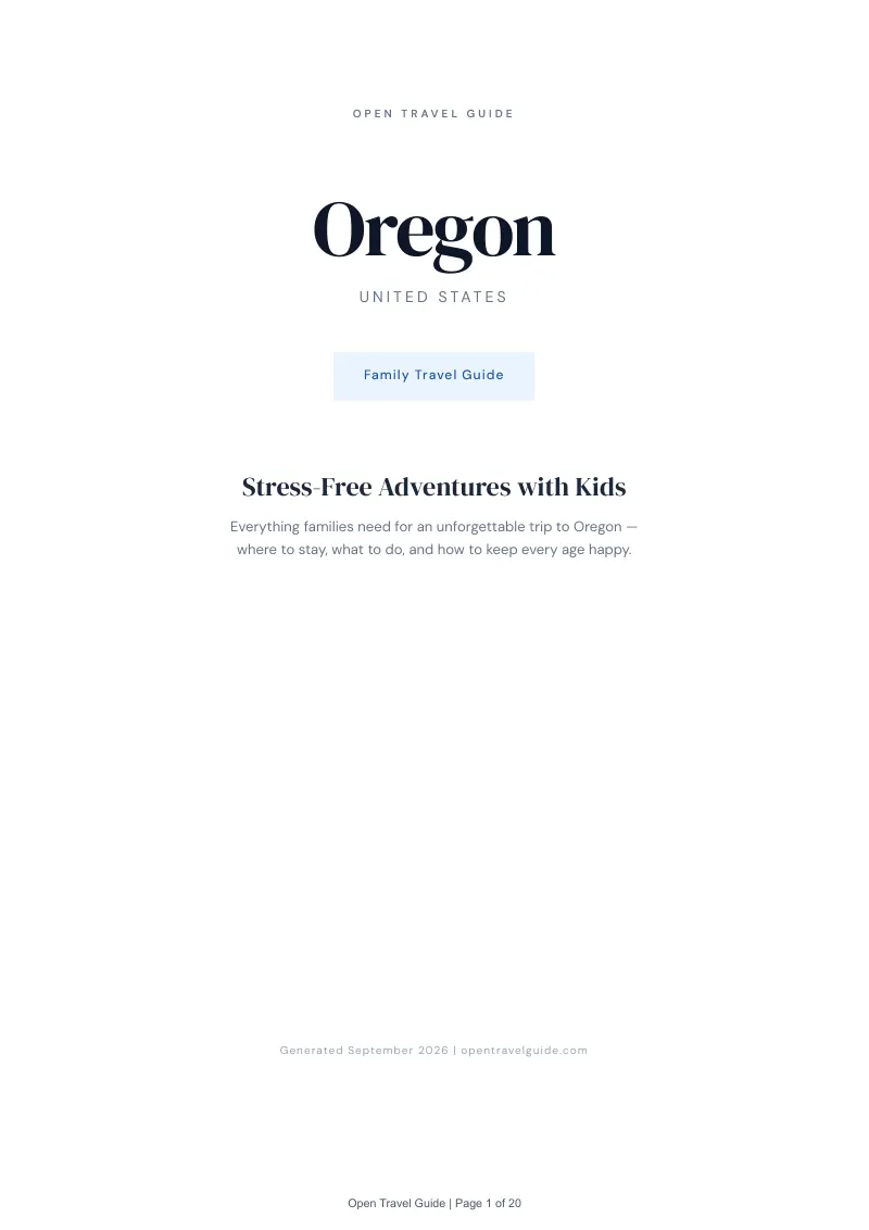 Oregon Complete Travel Bundle: Family guide · Cover