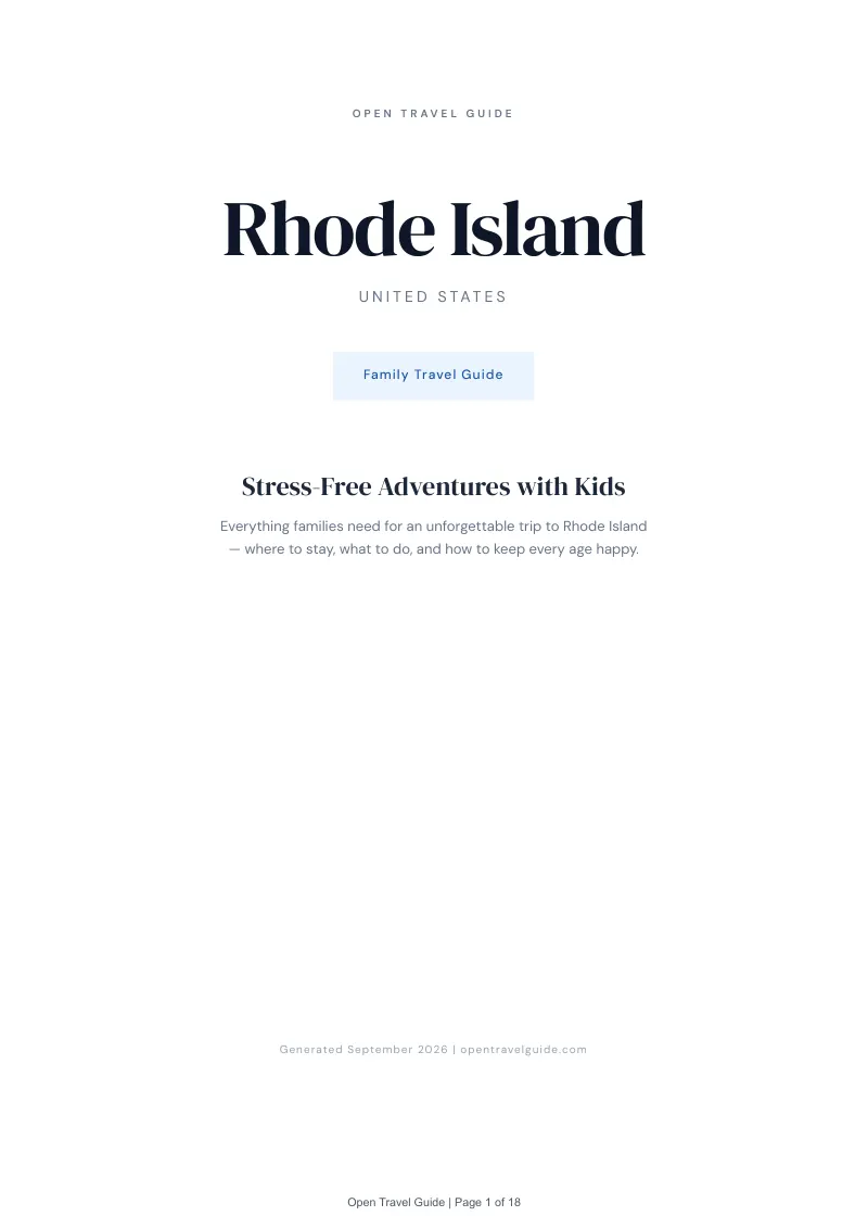 Rhode Island Complete Travel Bundle: Family guide · Cover