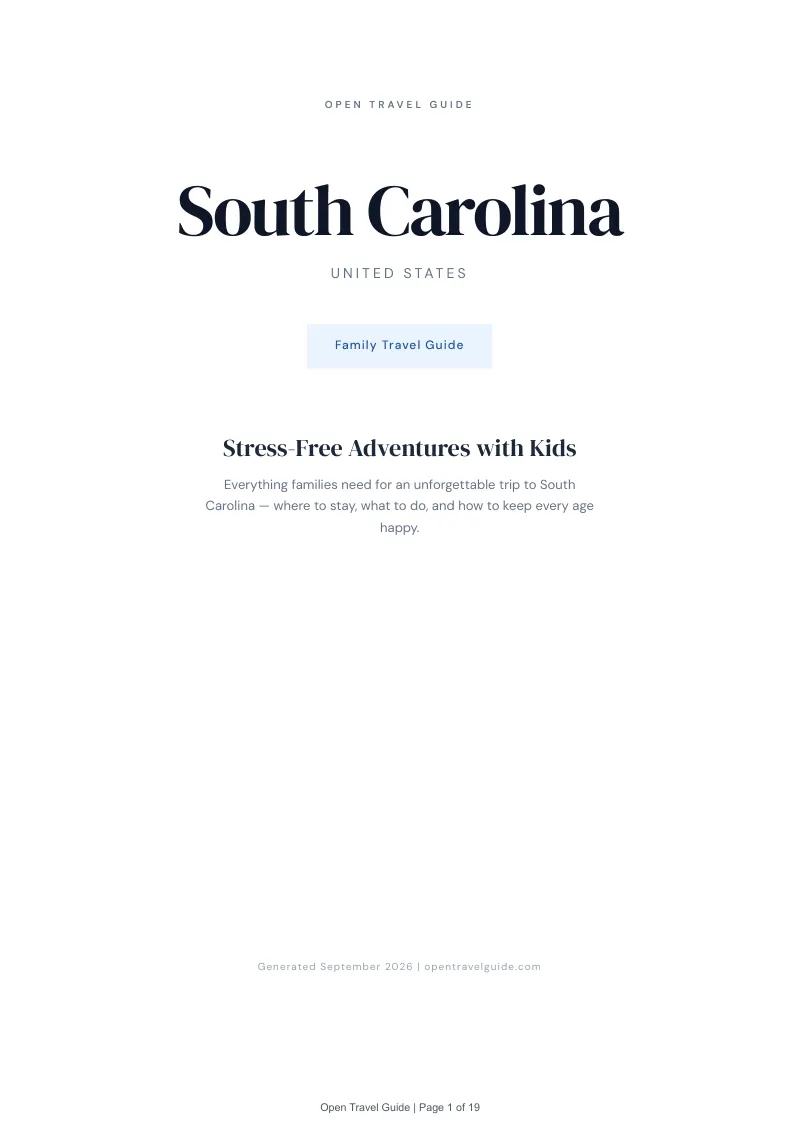 South Carolina Complete Travel Bundle: Family guide · Cover