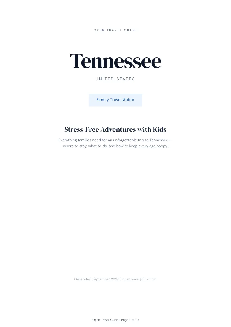 Tennessee Complete Travel Bundle: Family guide · Cover