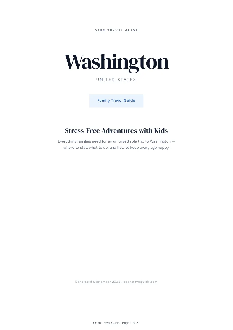 Washington Complete Travel Bundle: Family guide · Cover